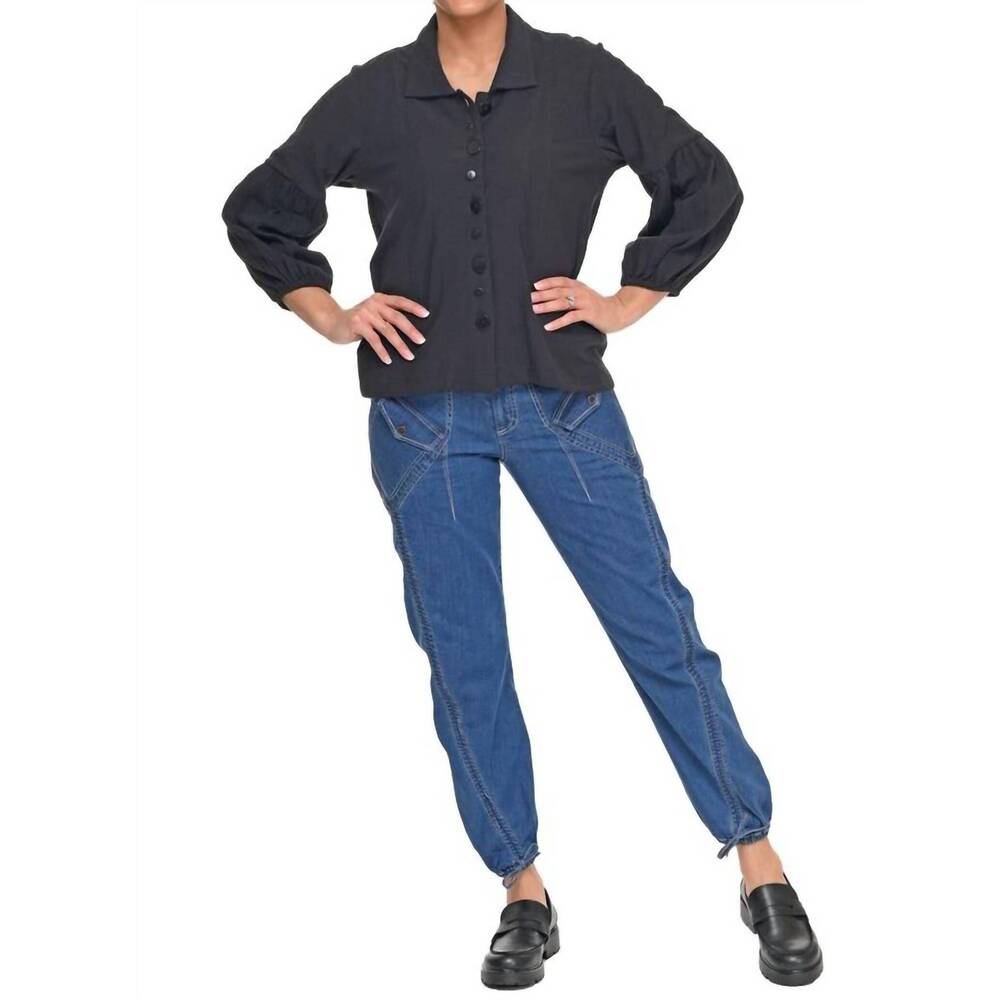 NEW TULIP CLOTHING bexley straight leg pants in blue
